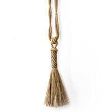 Jute and Black Zig-Zag Curtain Tieback